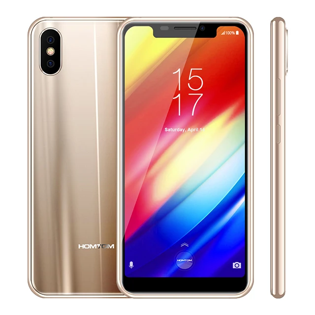 Мобильный телефон HOMTOM H10, 4 ГБ, 64 ГБ, Android 8,1, 5,85 дюймов, экран MTK6750T, Восьмиядерный, сканер отпечатков пальцев, 16 Мп, камера, 4G, смартфон - Цвет: Gold