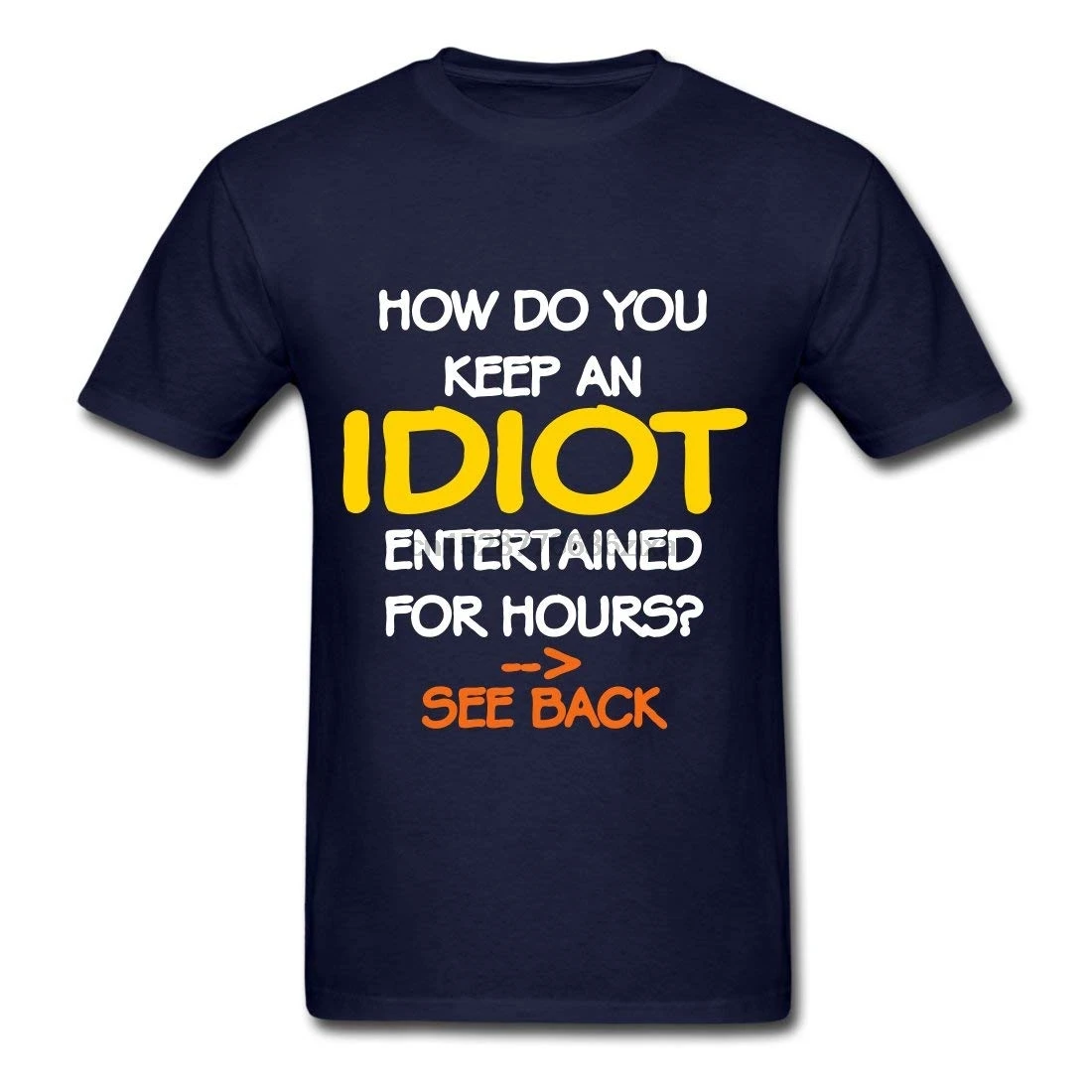 How to Keep an Idiot Entertained Fashion Funny T Shirt for Men | Мужская одежда
