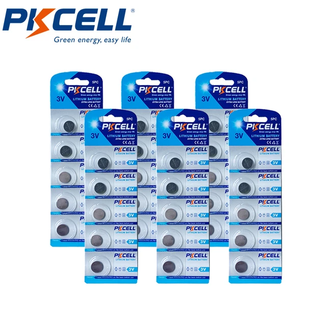 20pcs PKCELL 2025 3v button battery CR2025 DL2025 ECR2025 LM2025 KCR2025  BR2025 pila battery 3 v lithium batteries cell coins