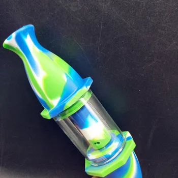 

2019 New FDA Platinum Silicone Pipe High Quality GR2 Titanium Nail Pipe Nectar