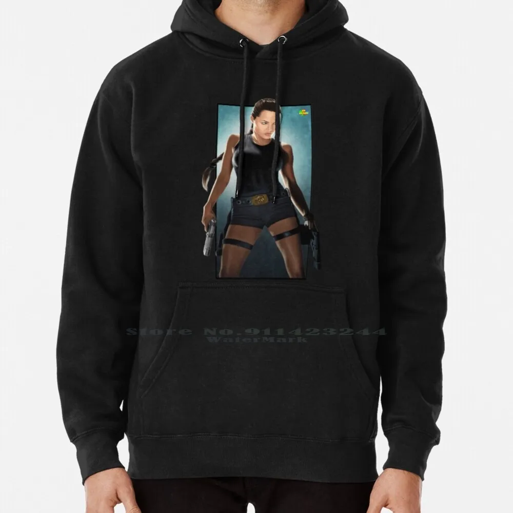 Tomb Raider-Sudadera Con Capucha Para Mujer, Suéter De Algodón Con Estampado De Tomb Raider, Lara Croft, Angelina Jolie Nro, Arte Digital, Fanart, Tal