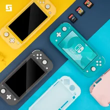 Geekshare-funda rígida para PC Nintendo Switch Lite, carcasa de agarre trasero para Mini juegos, accesorios para NS Lite, color rosa sólido