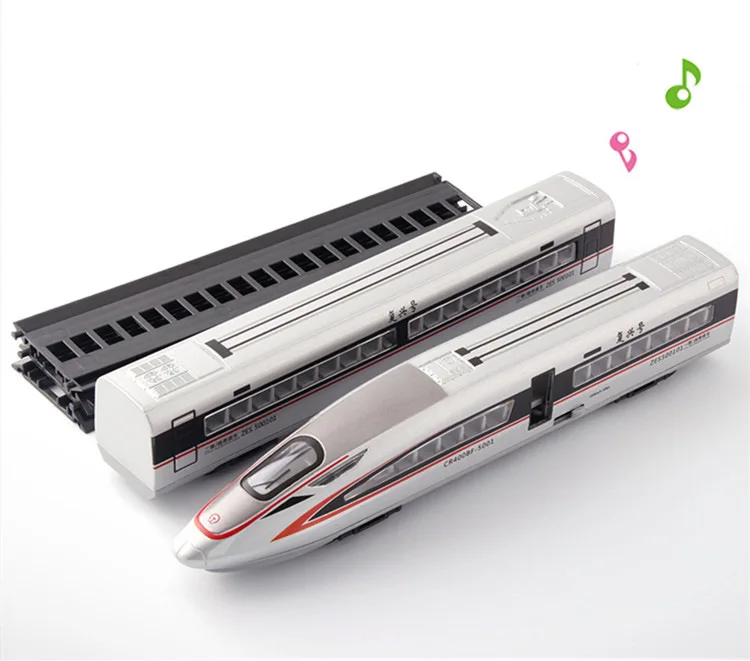 High quality 1:87 Renaissance high-speed train alloy model,simulation sound and light pull back children's toys,free shipping