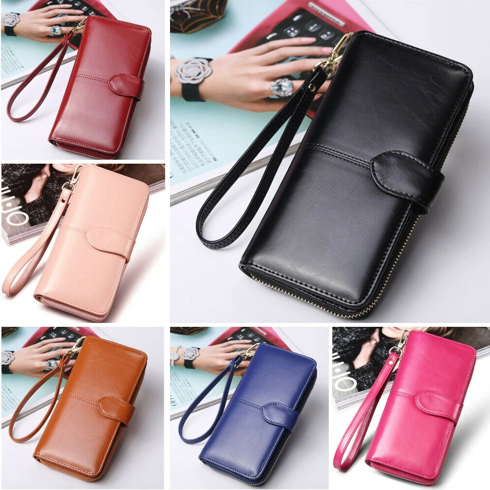 Women Ladies Leather Wallet Long Zip Purse Card Wallet Holder Case Handbag Women Ladies Leather Wallet Long Zip Purse Card Wallet Holder Case Handbag
