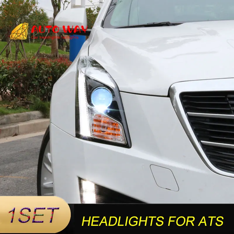 Чехол для стайлинга автомобиля Cadillac ATS 2014 2016 Автомобильные светодиодные фары