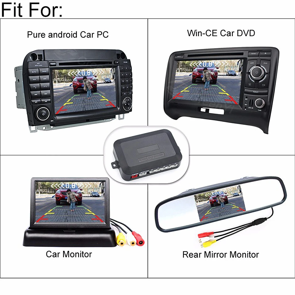 Enhanced Car Video Parking Sensor with Auto Monitor and Digital Display