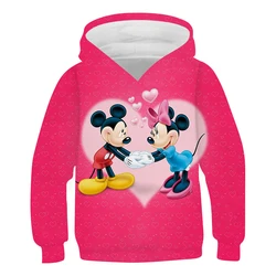 Mickey mouse meninas hoodies primavera crianças roupas impressão 3d bebê meninos outono anime manga longa camisola casacos adorável dos desenhos animados topos