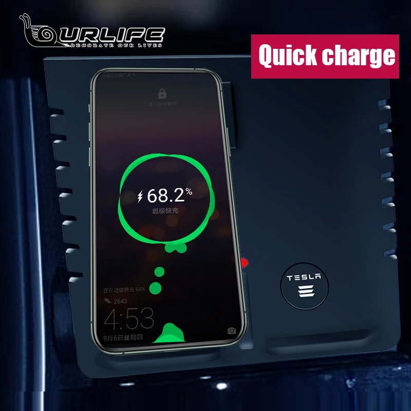 Новинка 2020 зарядное устройство для Tesla MODEL 3 dual 10 Вт беспроводное телефона