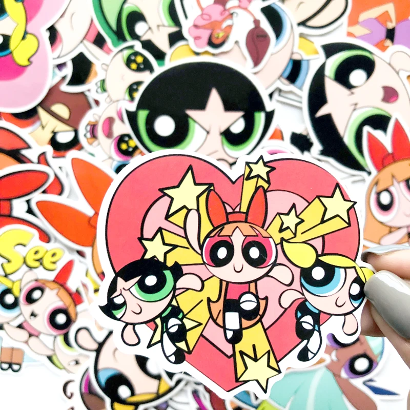 50 шт Powerpuff девушки смешные наклейки для скрапбукинга DIY ноутбук скейтборд