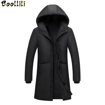 

Free Shipping Men's Winter Keep Warm Down Coat 70% White Duck Down Jacket Business Men Long overcoat Casual Mens Down Jackets
