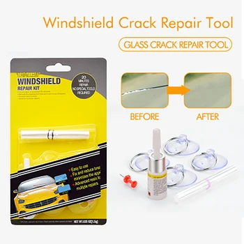 

Car Windshield Repair Kit Window Cracked Tool Glue DIY Safety Glass Sticker Auto,Windshield Repair Injector