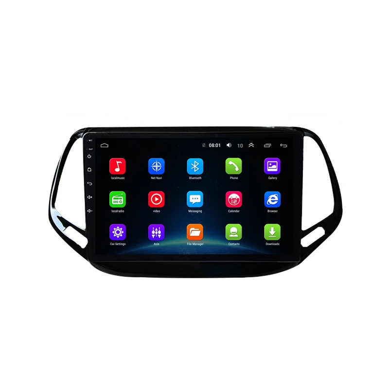 1" 2.5D ips Android 9,1 автомобильный DVD мультимедийный плеер gps для Jeep Compass аудио компактное минирадио 32EQ стерео навигация
