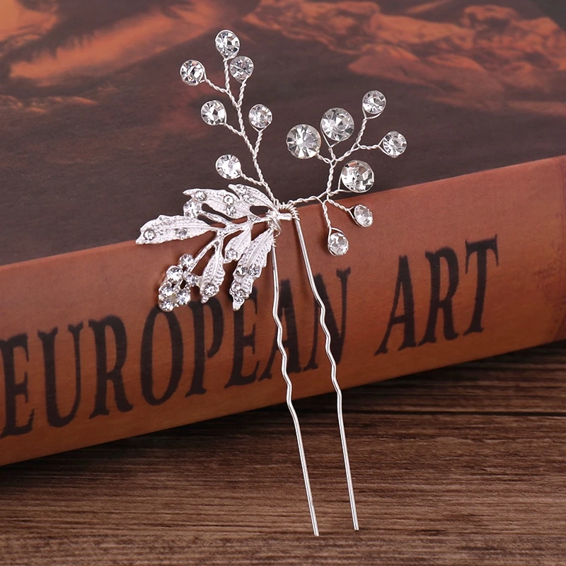 Bridal Hairpins Wedding Hair Accessories Tiara Pearl Rhinestone Flower Bridal Headpiece Wedding Hair Pins For Women Hair Jewelry Bridal Hairpins Wedding Hair Accessories Tiara Pearl Rhinestone Flower Bridal Headpiece Wedding Hair Pins For Women Hair Jewelry