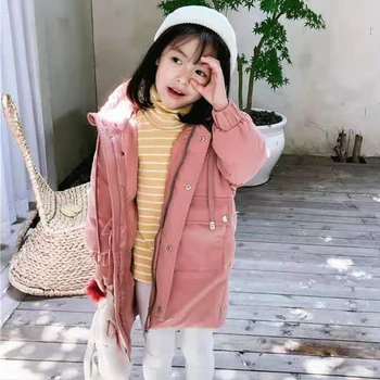 

Baby Boy Girl Clothes Winter Coat Kids Age For 3-10 Year Teenage Hooded Children Outwear Kids Clothing Parkas Height 100-140cm