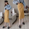 Women's Autumn Pencil Knitted Skirt High Waist Warm Elegant Knitting Ribbed Skirts Female 2022 Plus size Winter Party Skirts ► Photo 2/6