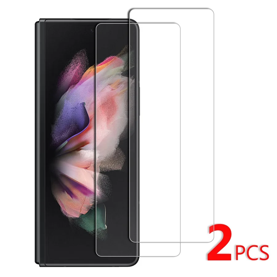 phone glass protector 2Pcs Screen Protector Ultra Clear Front  Tempered Glass Full Glue For Samsung Galaxy Z Fold3 5G For Galaxy Z Fold 3 Protect Film mobile screen protector Screen Protectors