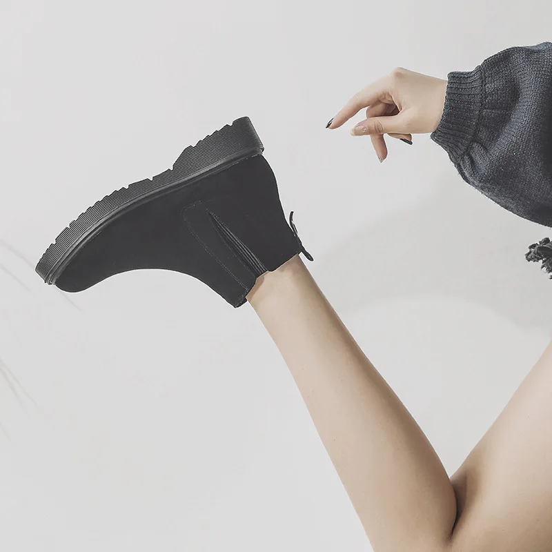 2019 модные черные мотоциклетные ботинки эластичные носки ботильоны в стиле ретро