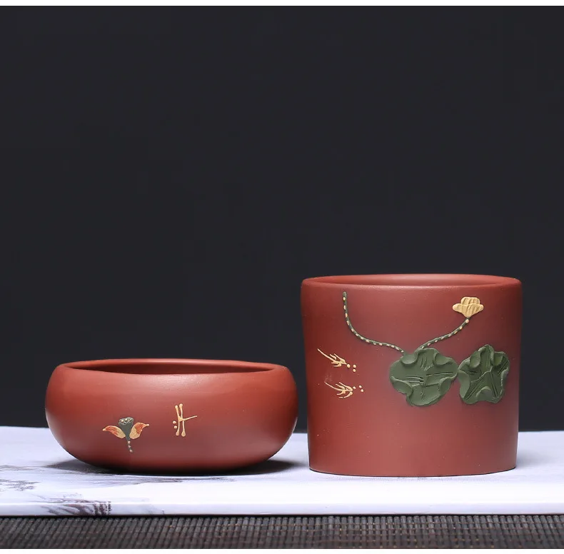 Yixing Clay Tea Strainer Tea Ceremony Accessories Raw Ore Jujube Red Mud Boutique Lotus Leaf Tea Strainer Bionic Tea Strainer Ma