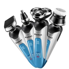 KM-5390 4in1 Professional Intelligent  Waterproof Electric Washing Shaver Nose Trimmer Face  Kemei Hair Clipper Wholesale