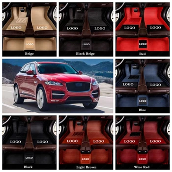 

Leather Floor Mats for Cars Jaguar F-PACE E-PACE F-TYPE I-PACE Custom Made All Weather Black Car Foot Rugs Mat Auto Carpet Cover