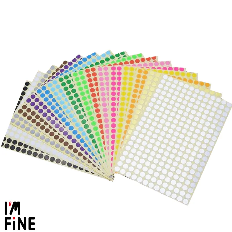 New 15 sheets Hot Circles Round Code Stickers Self Adhesive Sticky Labels White 6mm 8mm 10mm 13mm 16mm19mm 25mm 32mm 50mm 100mm | Дом и сад