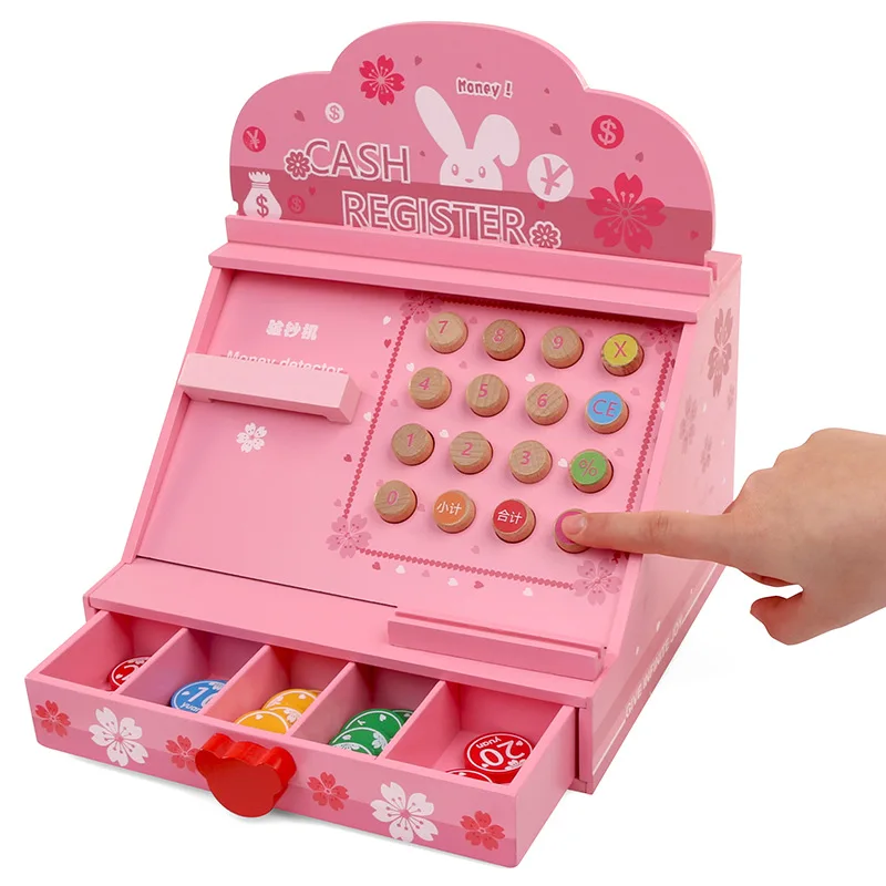 

[Cloud Commercial Union] Children Cash Register Toy Home Supermarket Model POS Machine Cake Cashier Desk 3-6 a Year of Age