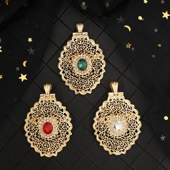 

New European style fashion jewelry brooch with pendant pair with perfect rhinestone brooch