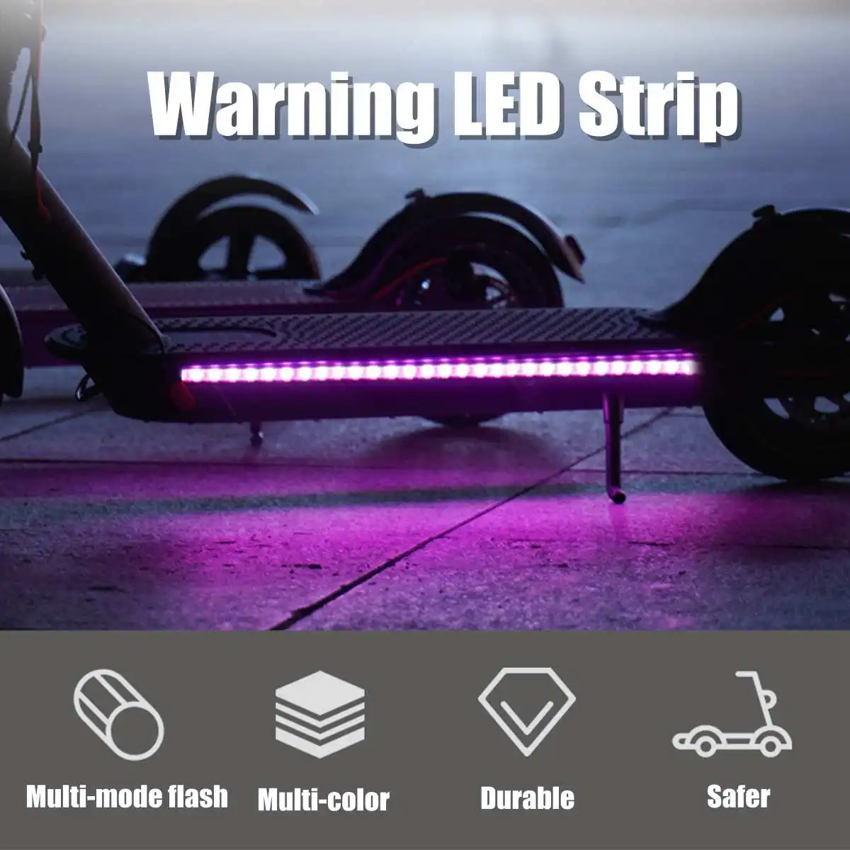 

Warning LED Strip Flashlight Bar Lamp for Xiaomi Mijia M365 Electric Scooter Skateboard Night Cycling Safety Decorative Light