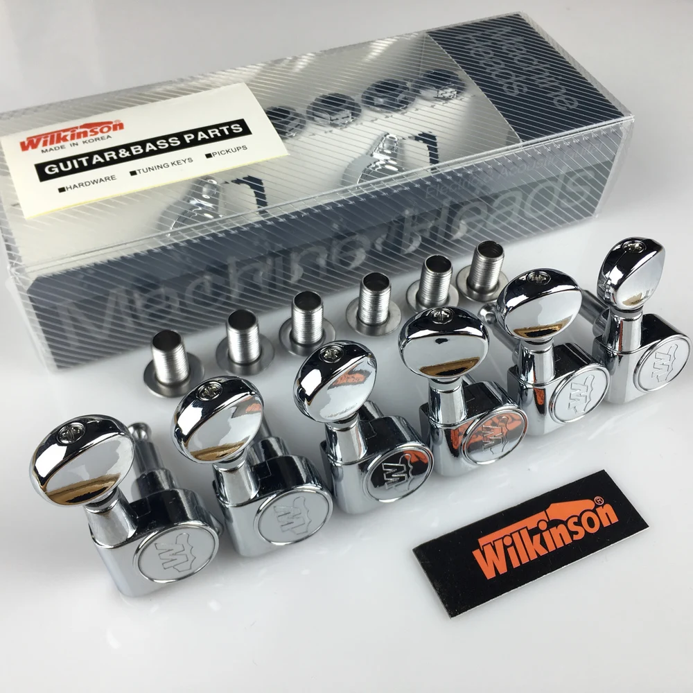 Wilkinson WJN-05 Electric Guitar Machine Heads Tuners Mini Oval Tuner for ST TL Silver Chrome Tuning Pegs