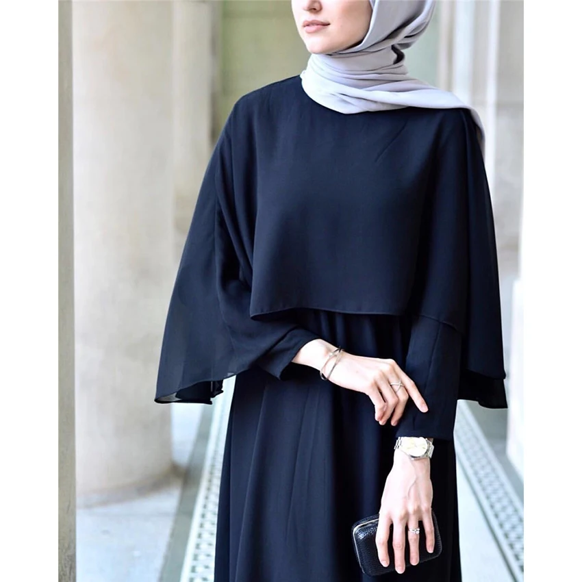 Elegnat мусульманское abaya плащ Макси платье ОАЭ длинные халаты кимоно Рамадан Eid Исламская, молитвенная одежда поклонение службы платье Femal
