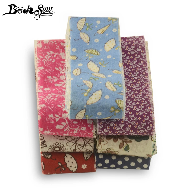 Booksew Анкара Ткань хлопковая ткань с цветами желе ролл полоски 8-9 шт./лот 5x100 см Telas лоскутное Algodon DIY куклы шитье ремесло
