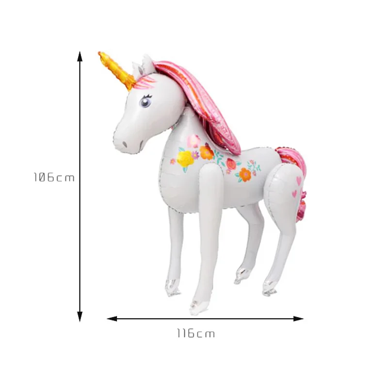 Unicorn balloon aluminum balloon birthday party decorated with cartoon animals