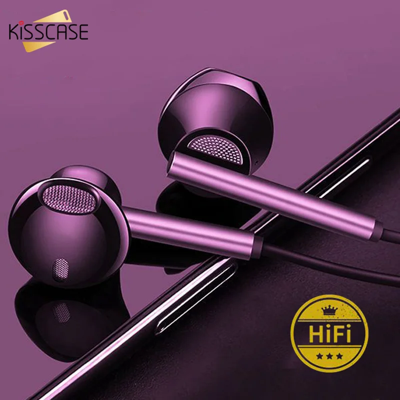 KISSCASE бас звук проводные наушники для Xiaomi 6D стерео объемные гарнитура пористый