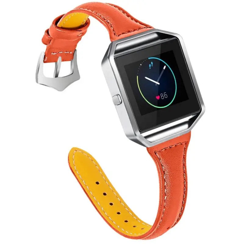 Ремешок для часов с корпусом для Fitbit Blaze, регулируемый кожаный ремешок для наручных часов Сменные аксессуары