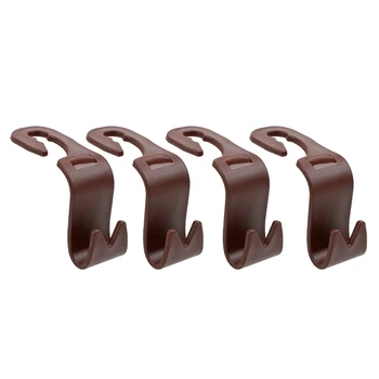 

4 Pcs Car Seat Back Hooks Headrest Hanger Organizer Hooks For Handbag Coat Bottle Storage