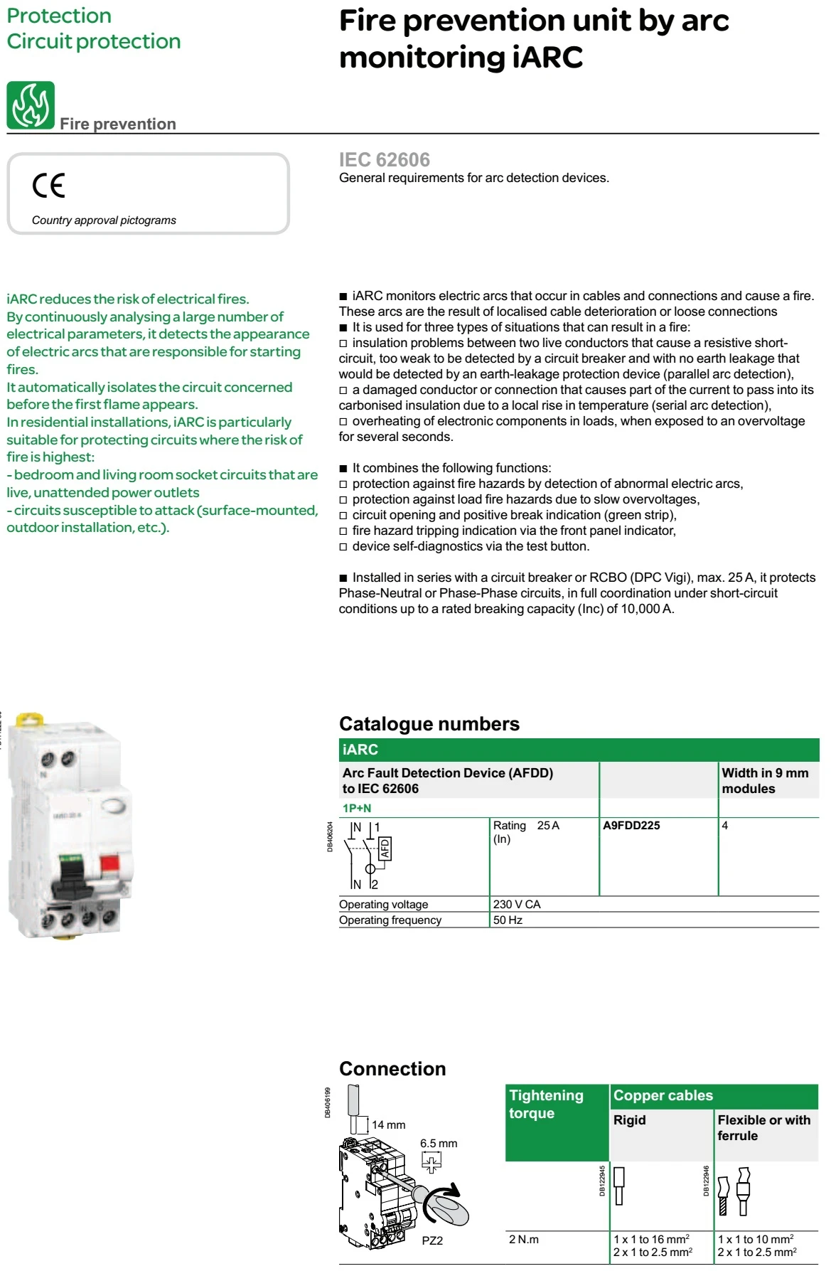 da proteção pela monitoração do arco iarc afdd pb111222 50-everfar