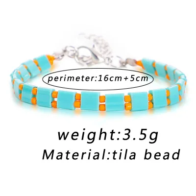 Boho браслет для женщин Miyuki браслеты летние пляжные ювелирные изделия Pulseras Mujer Moda Tila бусины модные Janpan Delica бусины
