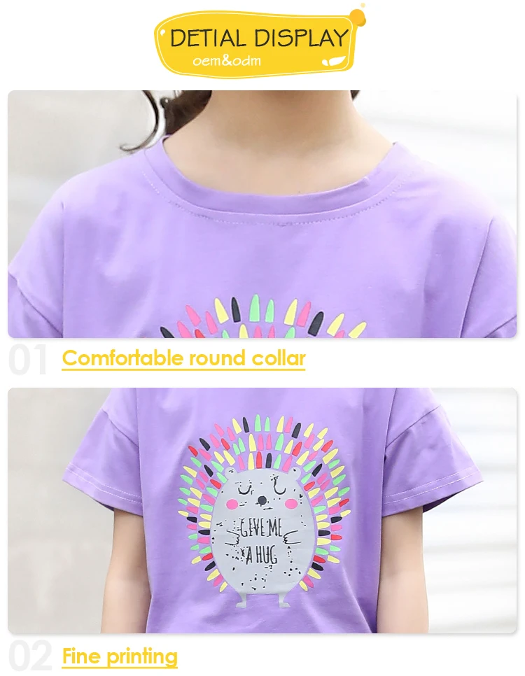 New Fashion 2Pcs Kids Summer Fashion Spring Girls Cute Kid Clothes Clothing Set Girls Summer Printed Cartoon Clothing Suit Set