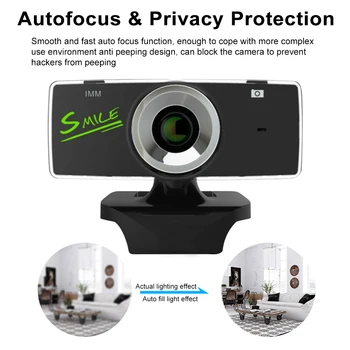 

480P 30fps Clip On Desktop Computer USB 2.0 Home Webcam Camera Laptop PC Video Calling Manual Focus With Mic HD Office