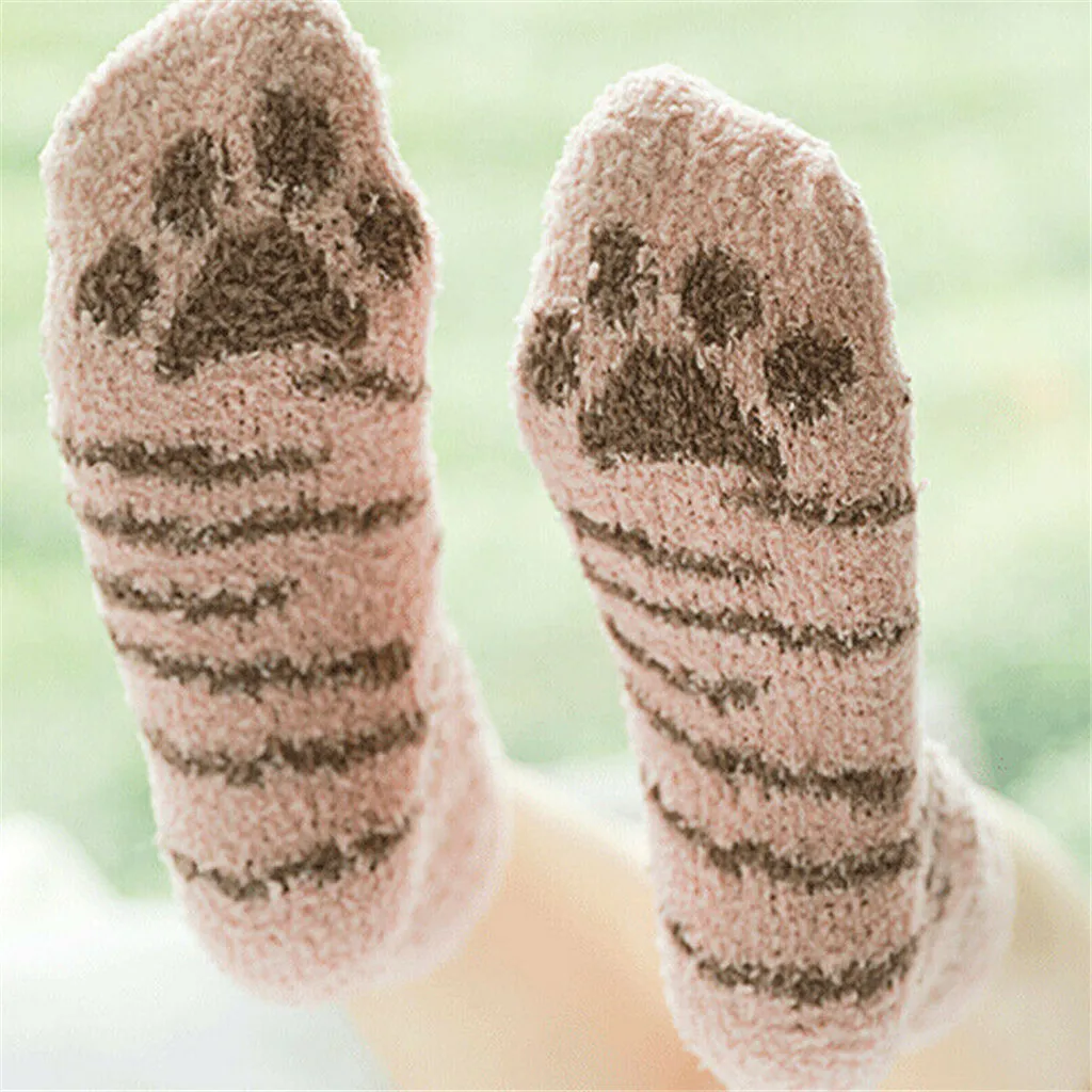 1 пара осенне-зимних женских носков, креативные полосатые удобные короткие носки в стиле Харадзюку, милые пушистые забавные носки в стиле хип-хоп