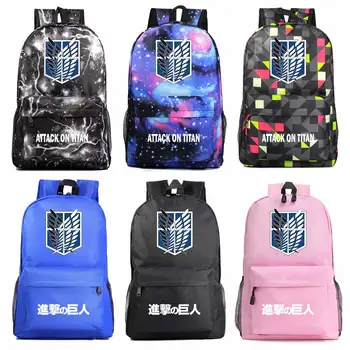 

Fashion Anime Attack on Titan Boy Girl School bag Women Bagpack Teenagers Schoolbags Men Children Student Backpacks