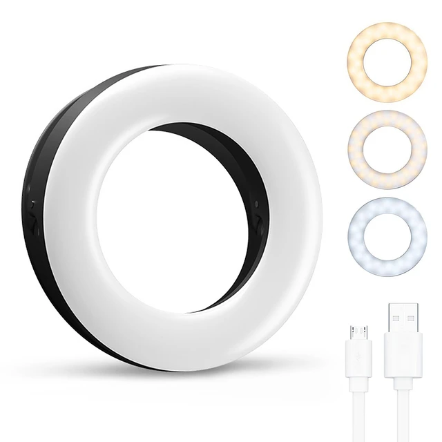 Luz De Selfie Ring Light Clipe Anel Led Flash Celular Universal com o  Melhor Preço é no Zoom