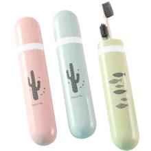 Портативный держатель для зубной щетки колпачок для зубных щеток чехол Защита для хранения Милая коробка для путешествий на открытом воздухе походная щетка чашка