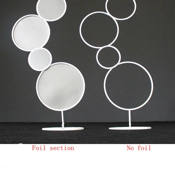 

New film wrought iron circle road guide wedding stage scene layout ring table flower Chinese wedding props flower decoration foi