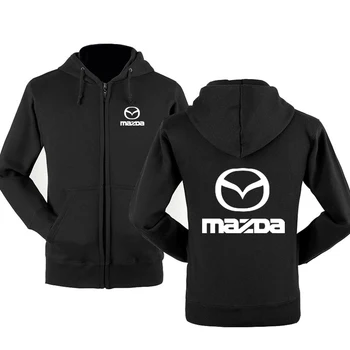 

New Fashion Mazda Car Logo Sweatshirt Hoodies Men Hoody Spring Autumn Fleece Cotton Zipper Jacket HipHop Harajuku Male Clothing