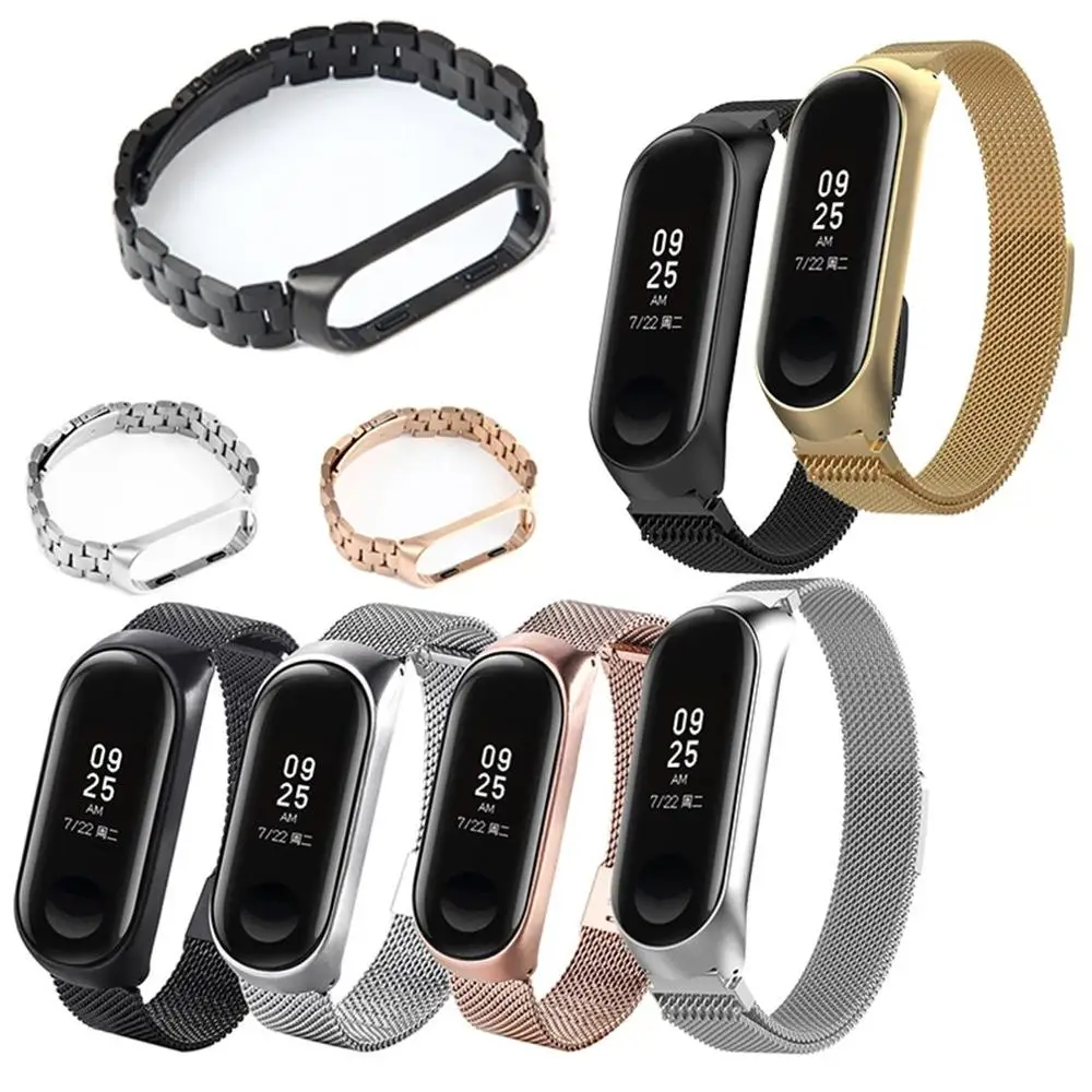 Металлический браслет из нержавеющей стали для Xiaomi Mi Band 4 сменный ремешок