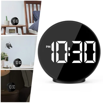 

Led Digital Alarm Clock Bedside Alarm Clocks Temperature Display Adjustable Brightness USB Port and Battery Powered Alarm Clock