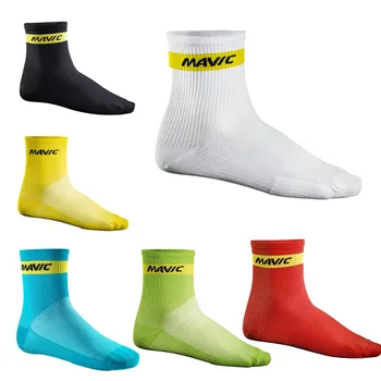 

New Professional Sport Cycling Socks Men Stripe Racing Mountain Bike Socks Calcetines Ciclismo