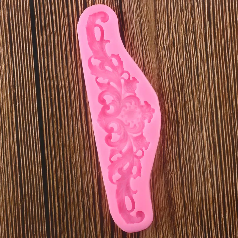 Сахарные торт границы силиконовые формы в стиле барокко прокрутки рельеф кекс