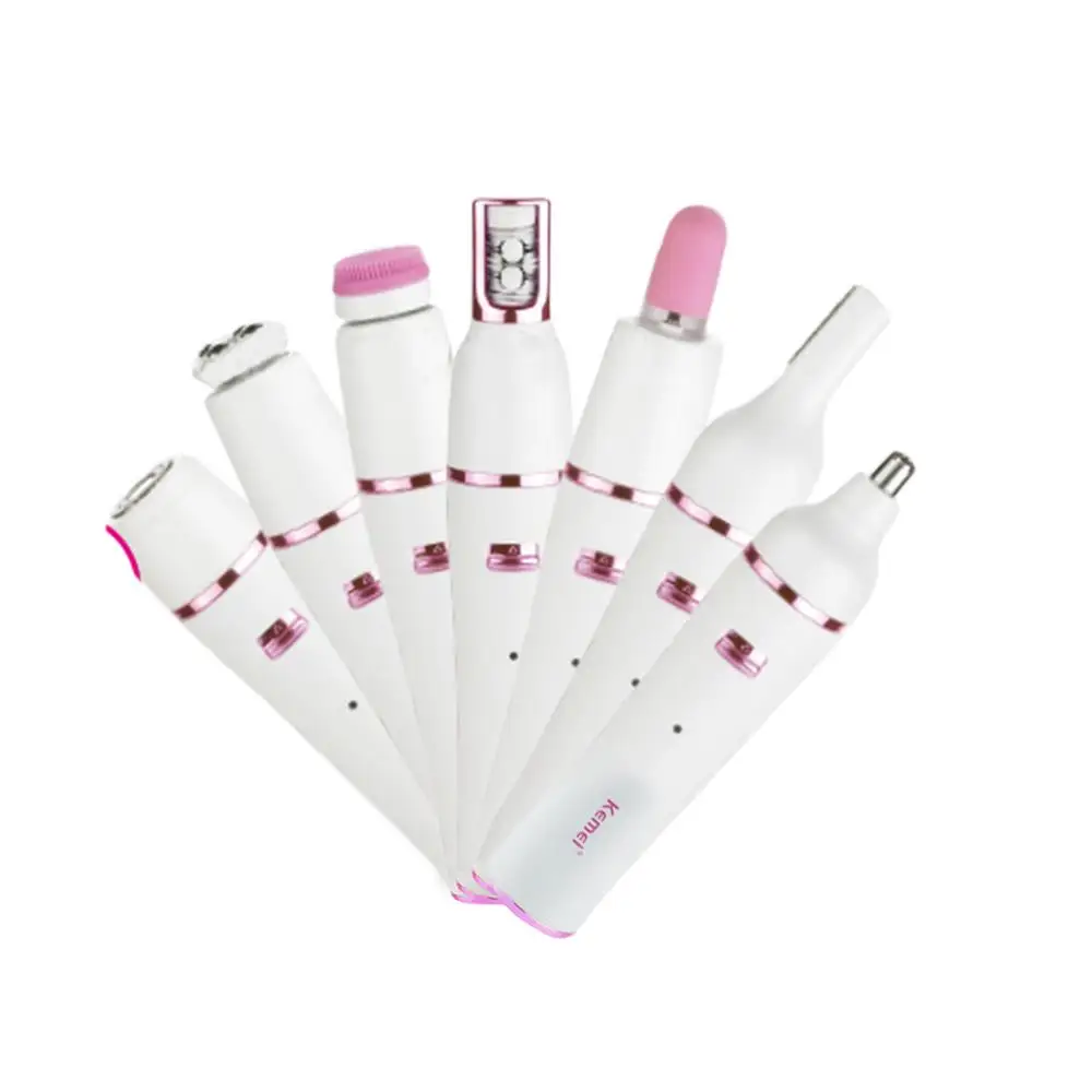 

DIDIHOU Female Electric Epilator 7 in 1 Electric Facial Cleansing Masage Brush Waterproof Women's Shaver Facial Care Tool
